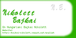 nikolett bajkai business card